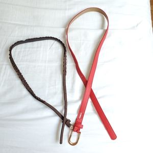 ⭐ Free - Thin red and brown belts